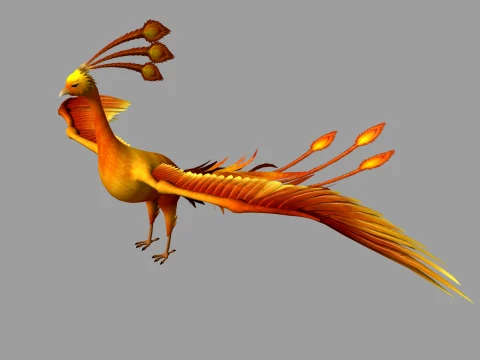 Cartoon Phoenix 3D Model