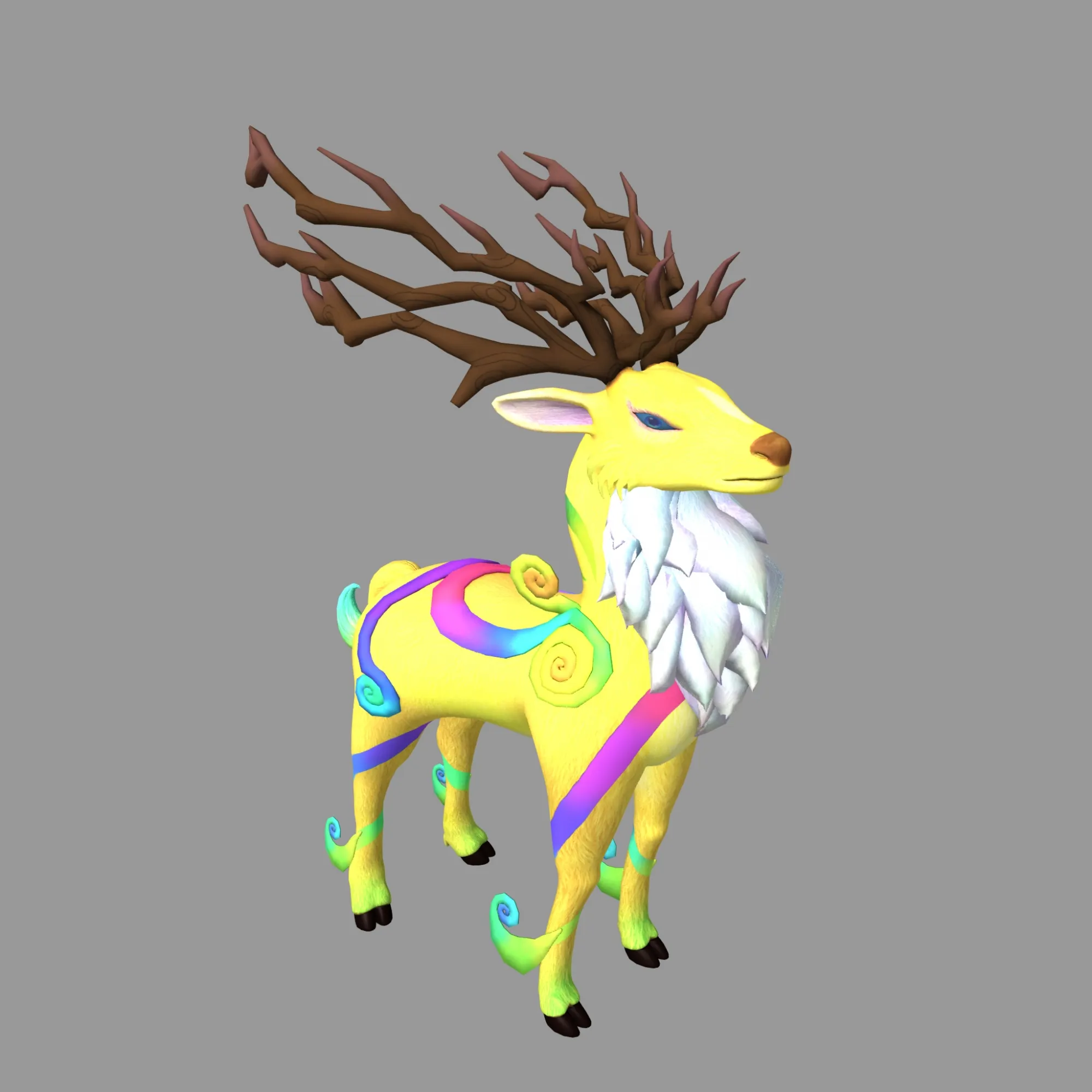 Cartoon deer 3D Model .c4d .max .obj .3ds .fbx .stl .blend 