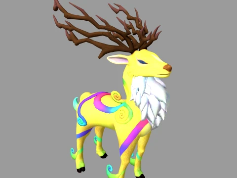 Cartoon deer 3D Model