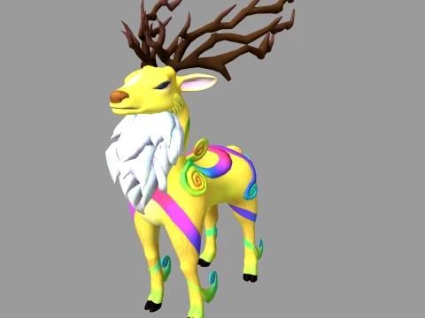 Cartoon deer 3D Model