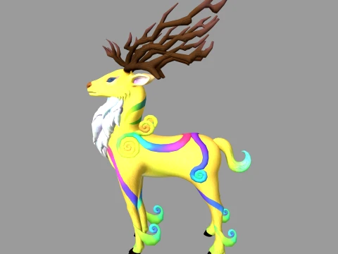 Cartoon deer 3D Model