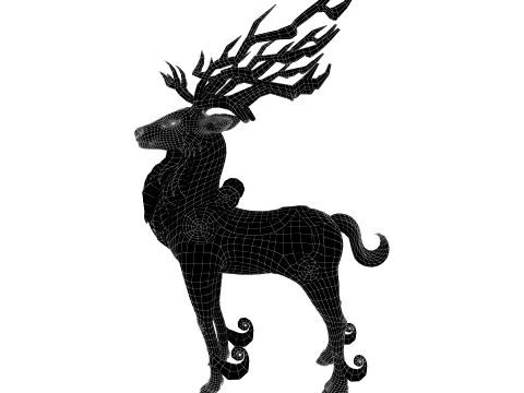 Cartoon deer 3D Model