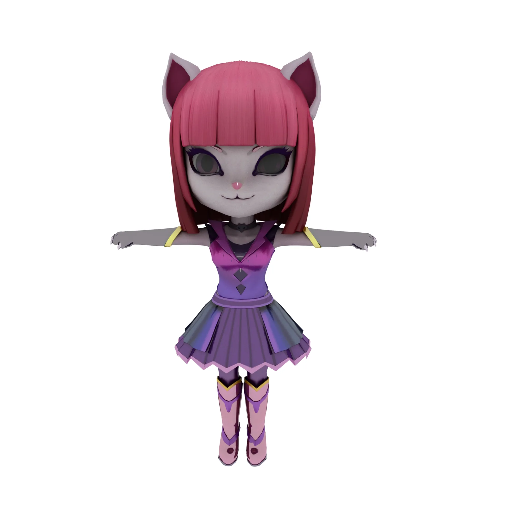 Cartoon cat 3D Model .c4d .max .obj .3ds .fbx .stl .blend 