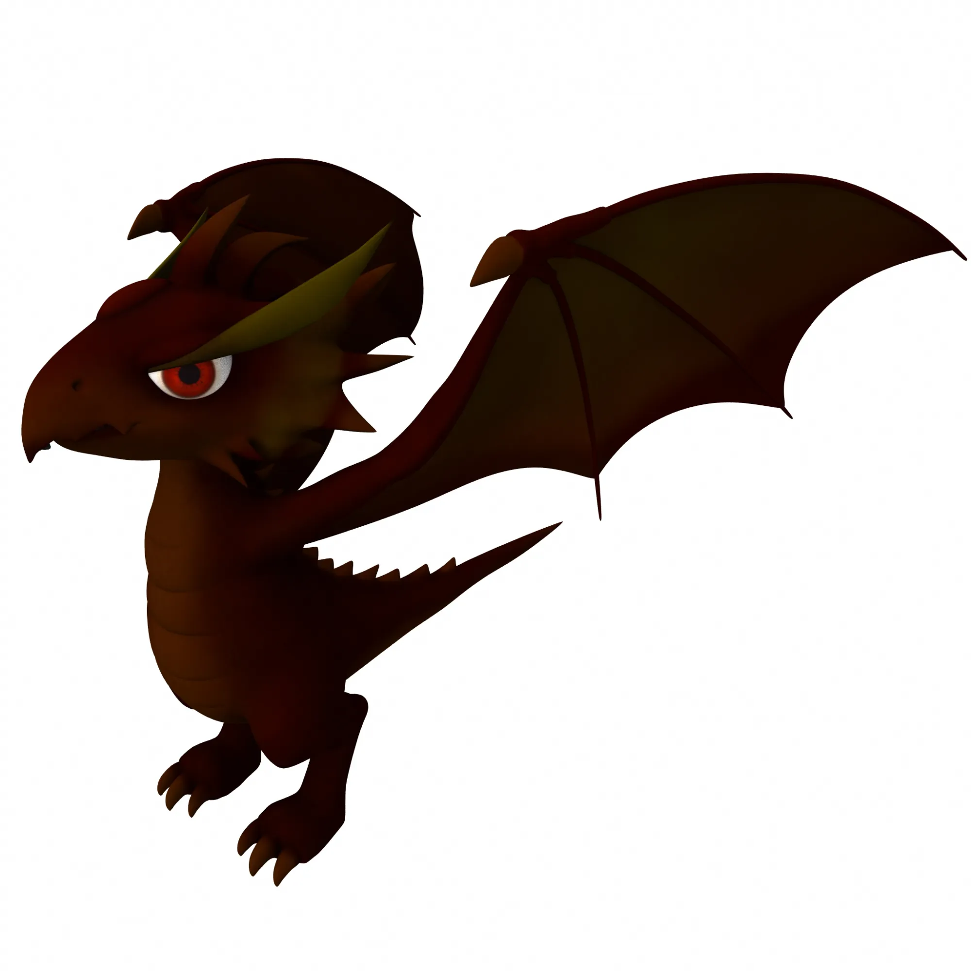 Cartoon dragon 3D Model .c4d .max .obj .3ds .fbx .stl .blend 