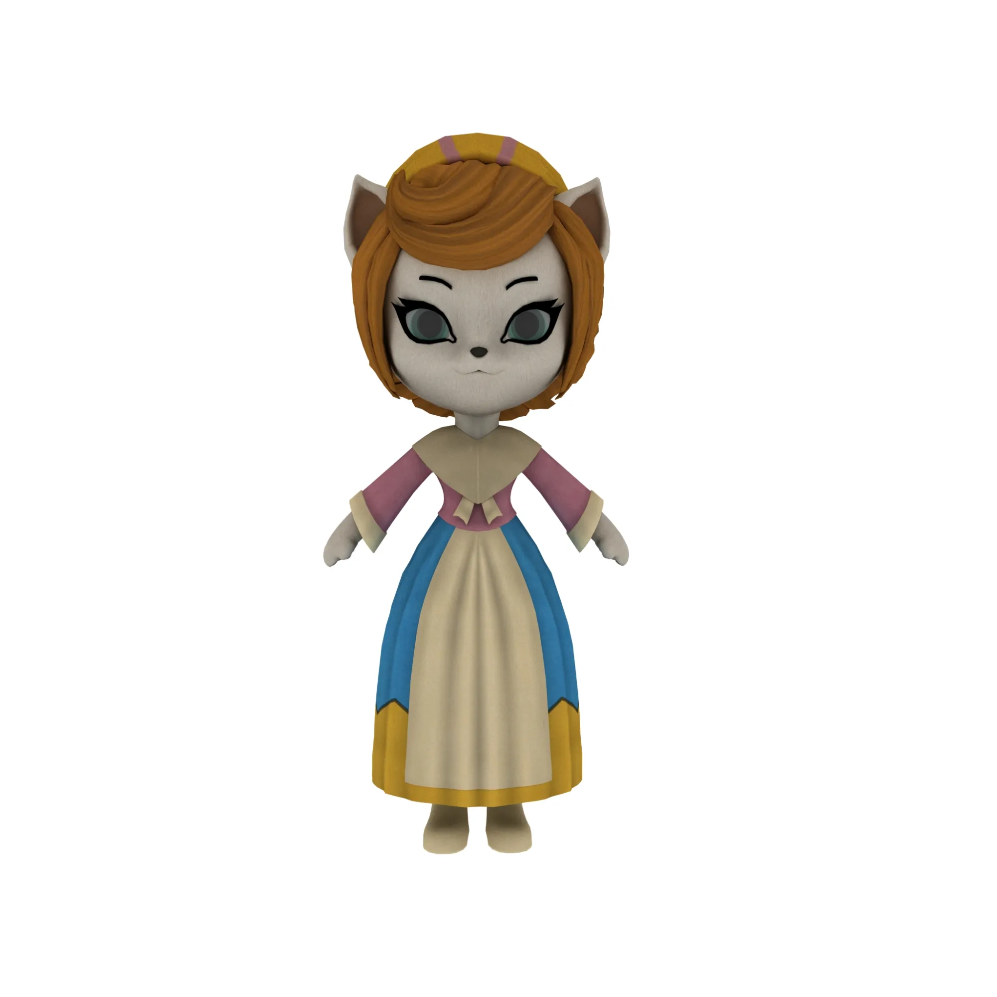 Cartoon cat 3D Model .c4d .max .obj .3ds .fbx .stl .blend 