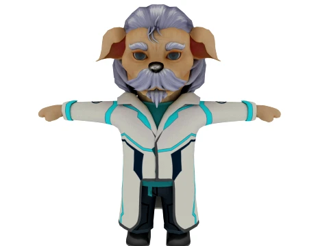 Cartoon dog 3D Model