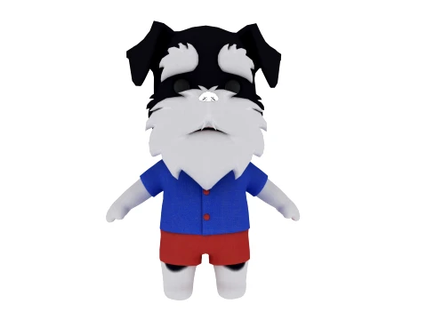 Cartoon dog 3D Model