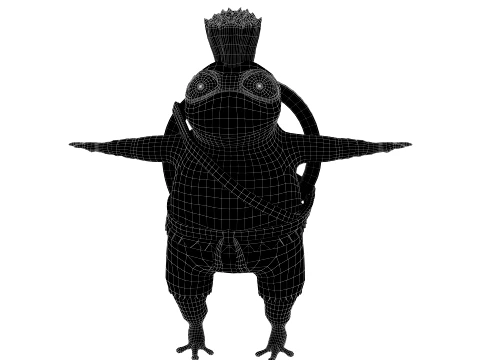 Cartoon frog 3D Model
