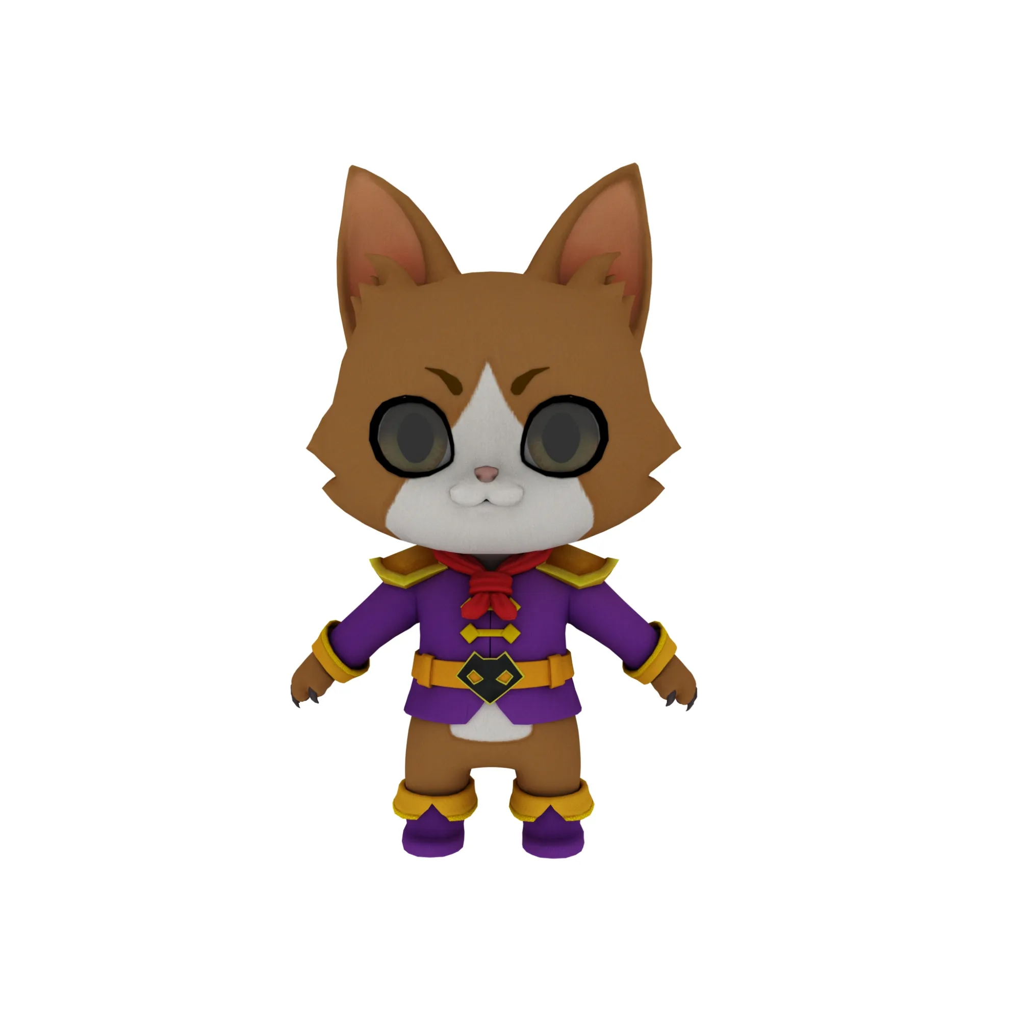 Cartoon cat 3D Model .c4d .max .obj .3ds .fbx .stl .blend 