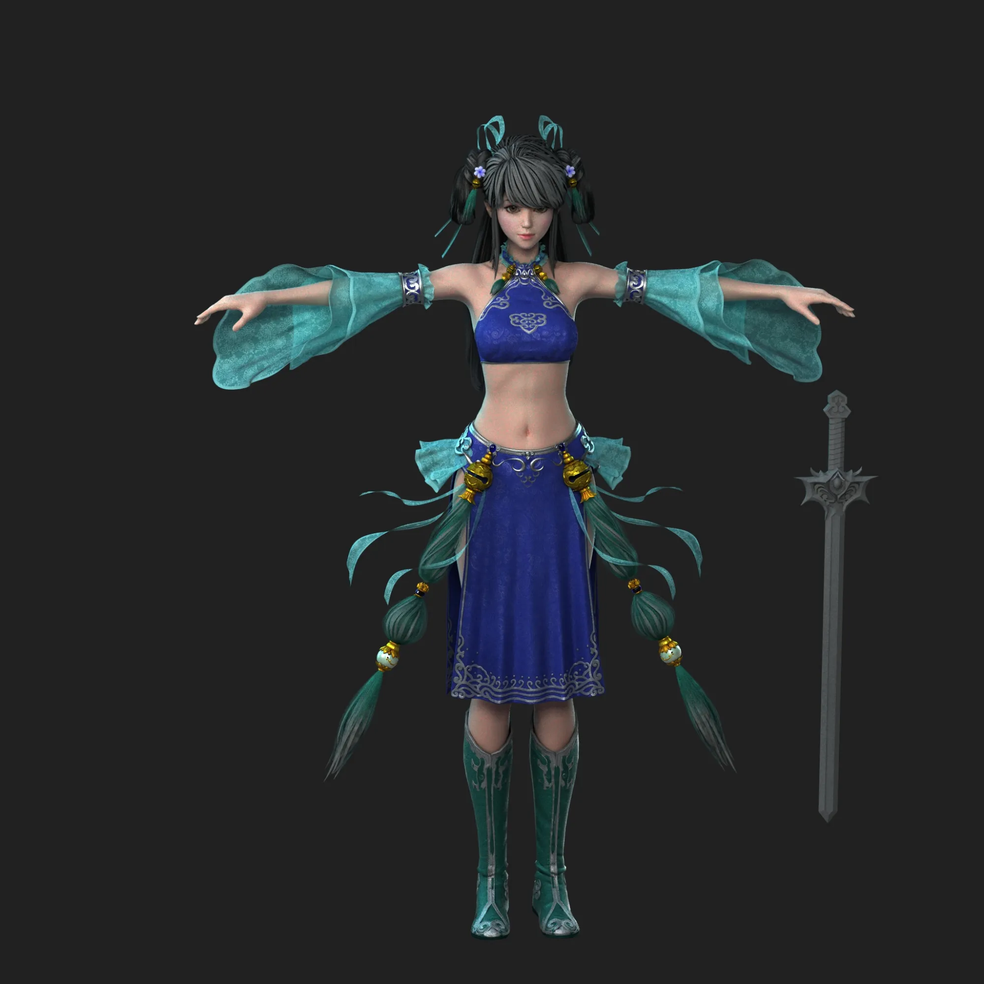 Girl 3D Model .c4d .max .obj .3ds .fbx .stl .blend 