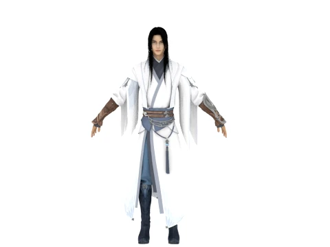 Martial arts character 3D Model