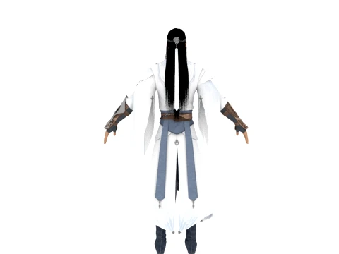Martial arts character 3D Model