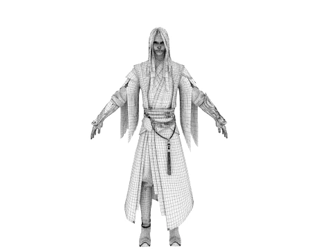 Martial arts character 3D Model