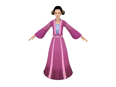 Martial arts character 3D Model
