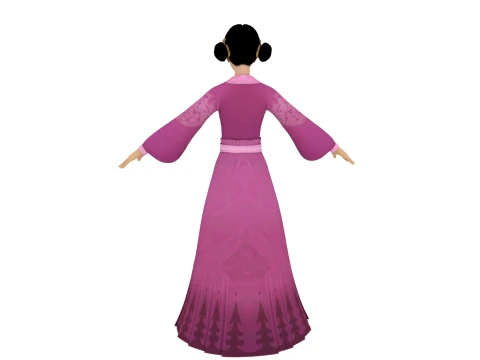 Martial arts character 3D Model