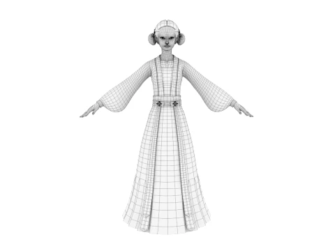 Martial arts character 3D Model