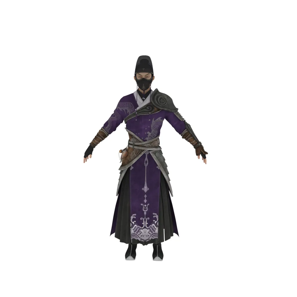 Martial arts character 3D Model .c4d .max .obj .3ds .fbx .stl .blend