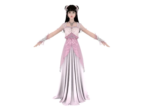 Martial arts character 3D Model