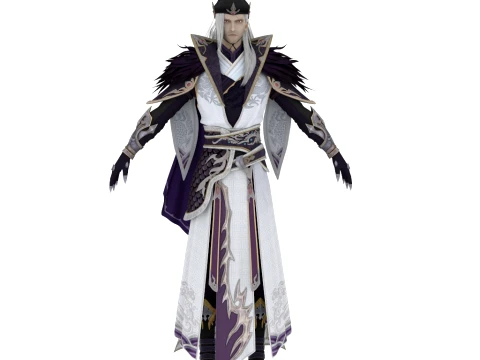 Martial arts character 3D Model