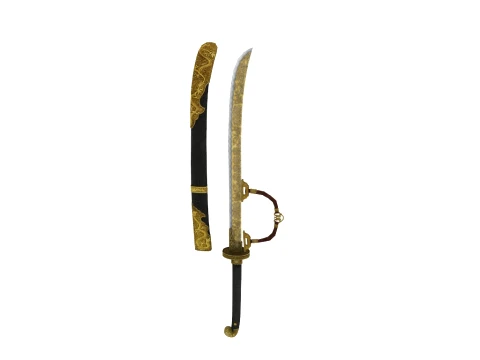 Golden knife 3D Model