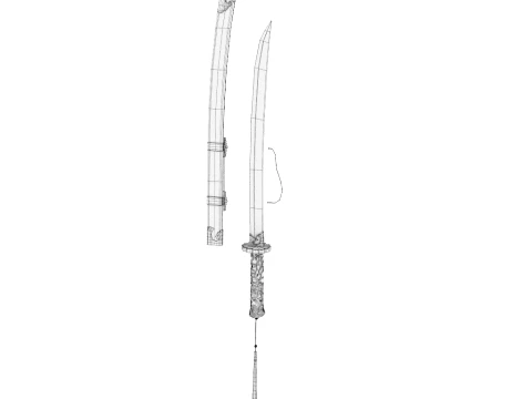 Brocade Spring Knife 3D Model