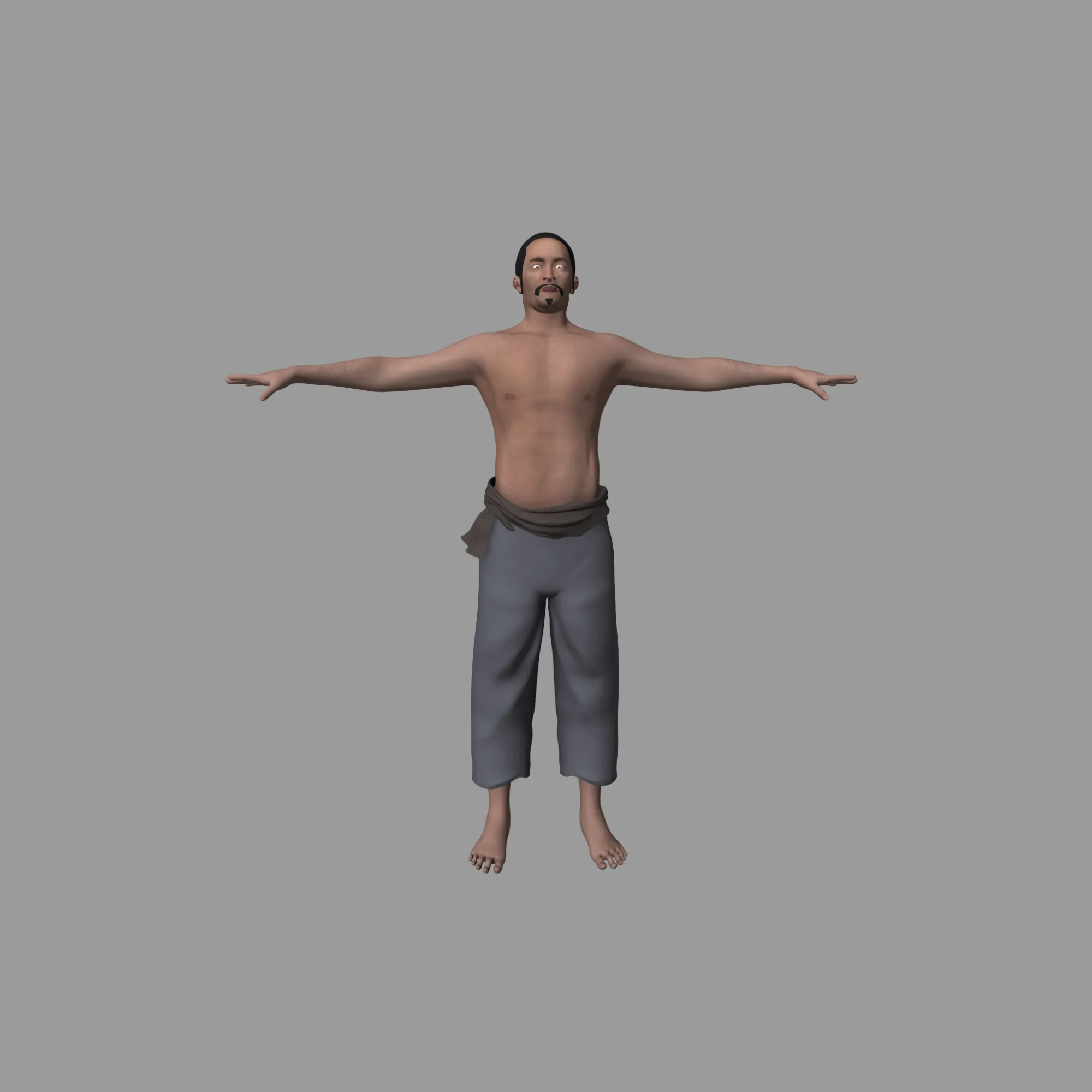 Ancient men 3D Model .c4d .max .obj .3ds .fbx .stl .blend 