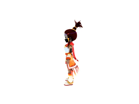 Cartoon Girl 3D Model