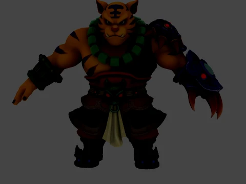 Tiger Warrior 3D Model