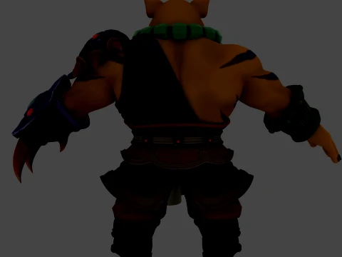 Tiger Warrior 3D Model