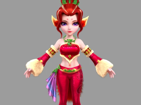 Cartoon Elves 3D Model