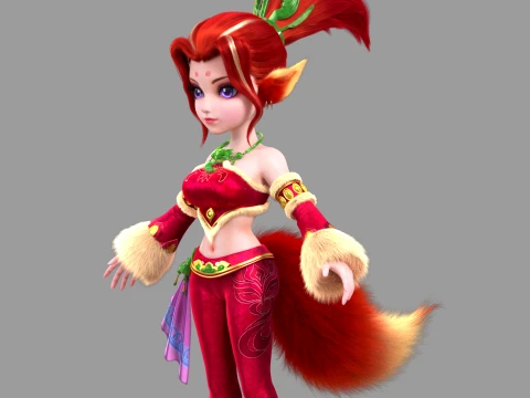 Cartoon Elves 3D Model