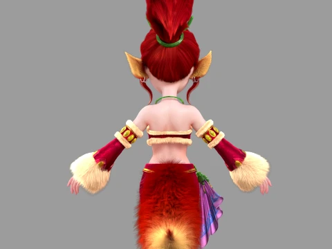 Cartoon Elves 3D Model