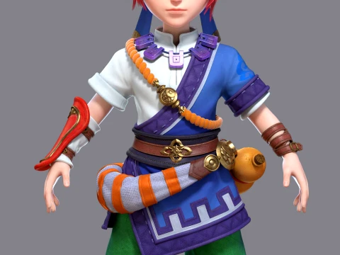Cartoon characters 3D Model