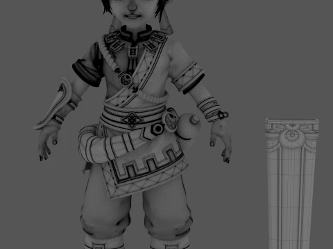 Cartoon characters 3D Model