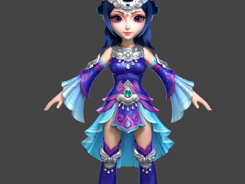 Cartoon characters 3D Model