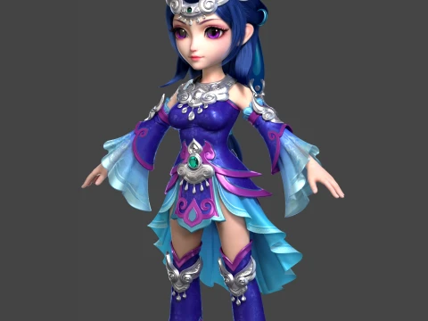Cartoon characters 3D Model