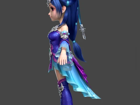 Cartoon characters 3D Model
