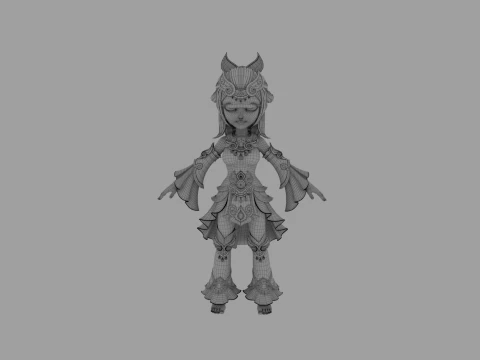 Cartoon characters 3D Model