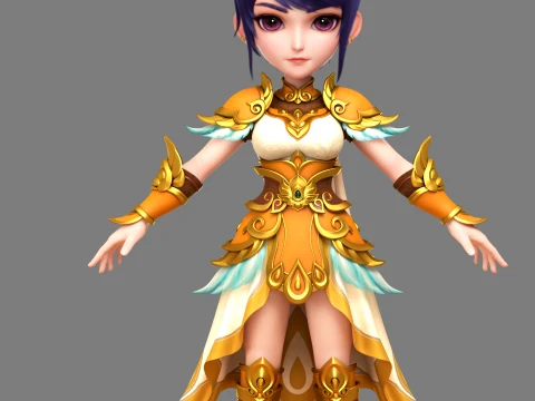 Cartoon characters 3D Model