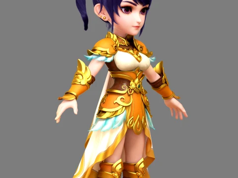 Cartoon characters 3D Model