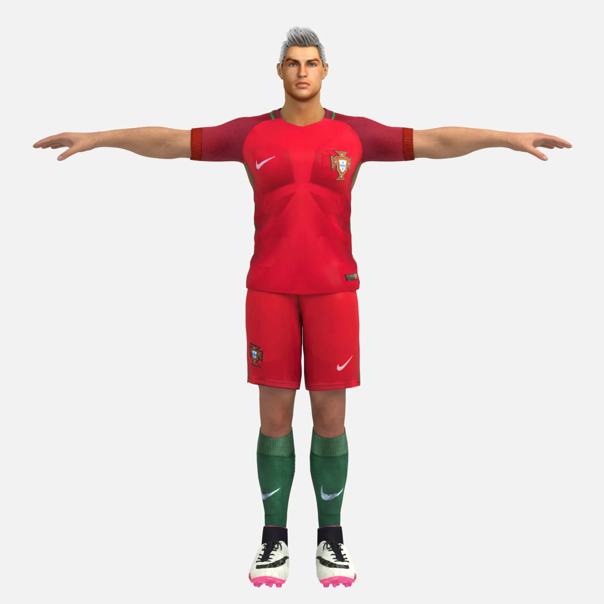 Cristiano Ronaldo 3D Model .c4d .max .obj .3ds .fbx .stl .blend 