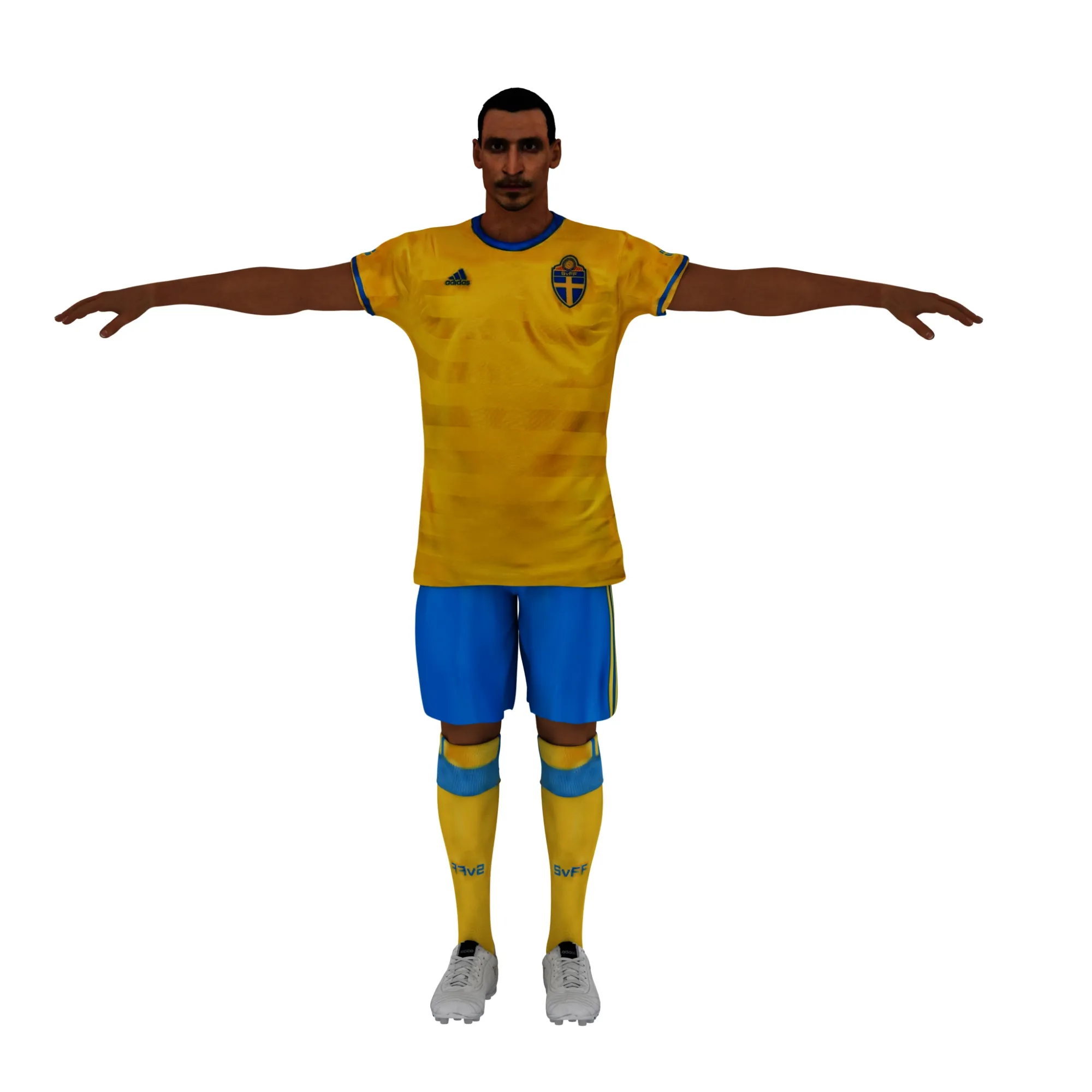 Zlatan IBRAHIMOVIC 3D Model .c4d .max .obj .3ds .fbx .stl .blend 