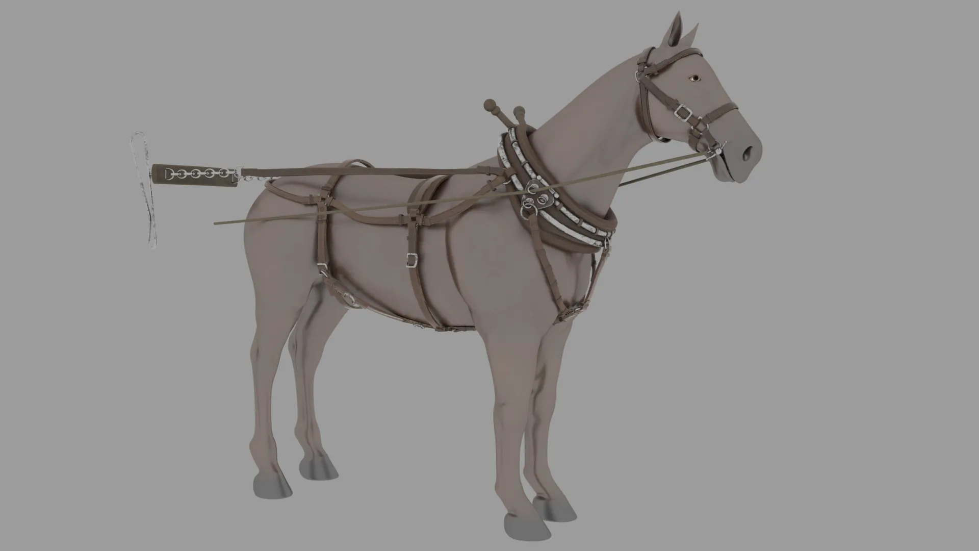 Horse 3D Model .c4d .max .obj .3ds .fbx .stl .blend