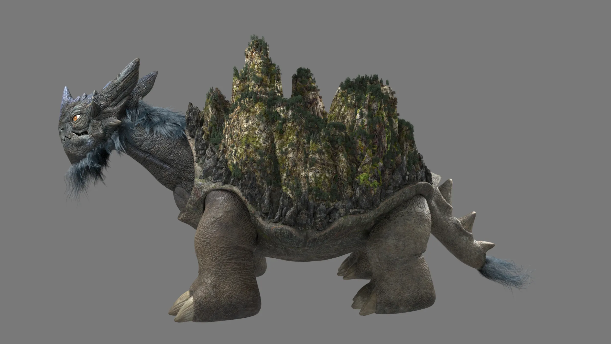 Supernatural tortoise 3D Model .c4d .max .obj .3ds .fbx .stl .blend 