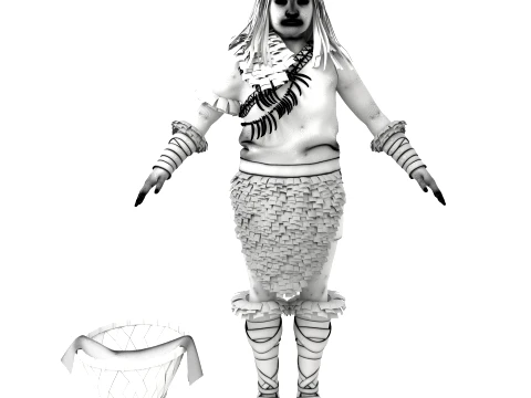 Primitive humans 3D Model