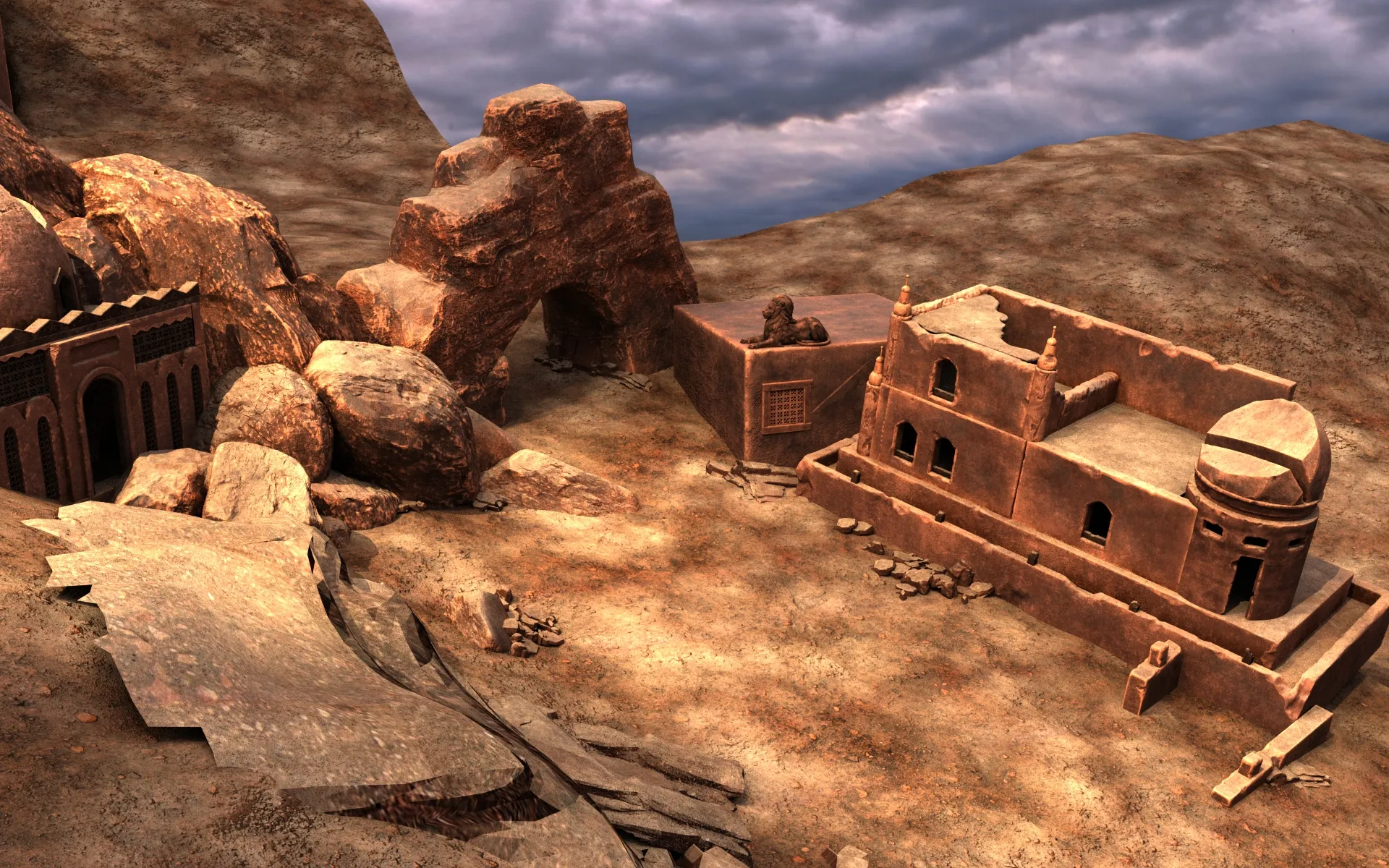 Desert 3D Model .c4d .max .obj .3ds .fbx .stl .blend