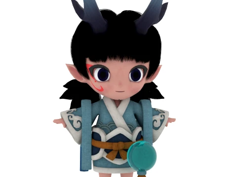 Cartoon characters 3D Model