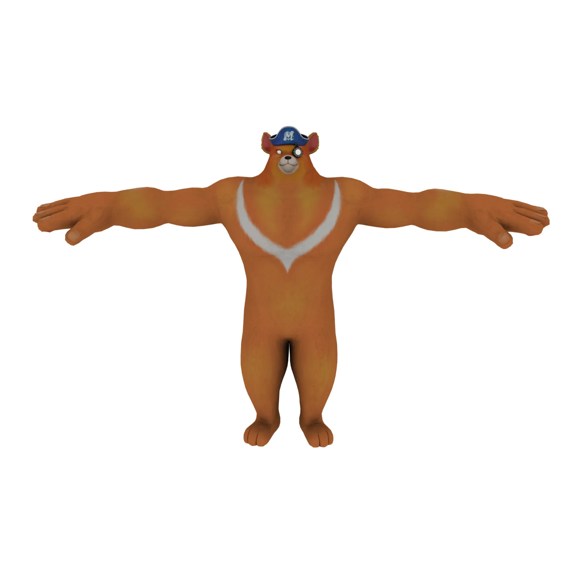 Cartoon bear 3D Model .c4d .max .obj .3ds .fbx .stl .blend 