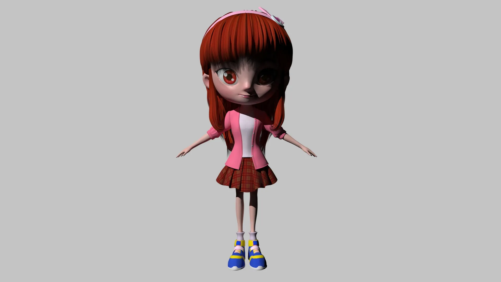 Cartoon beauty 3D Model .c4d .max .obj .3ds .fbx .stl .blend 