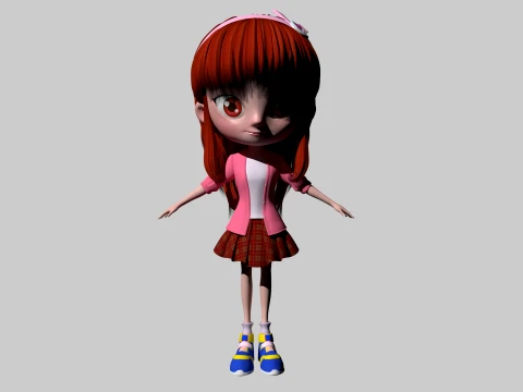 Cartoon beauty 3D Modell